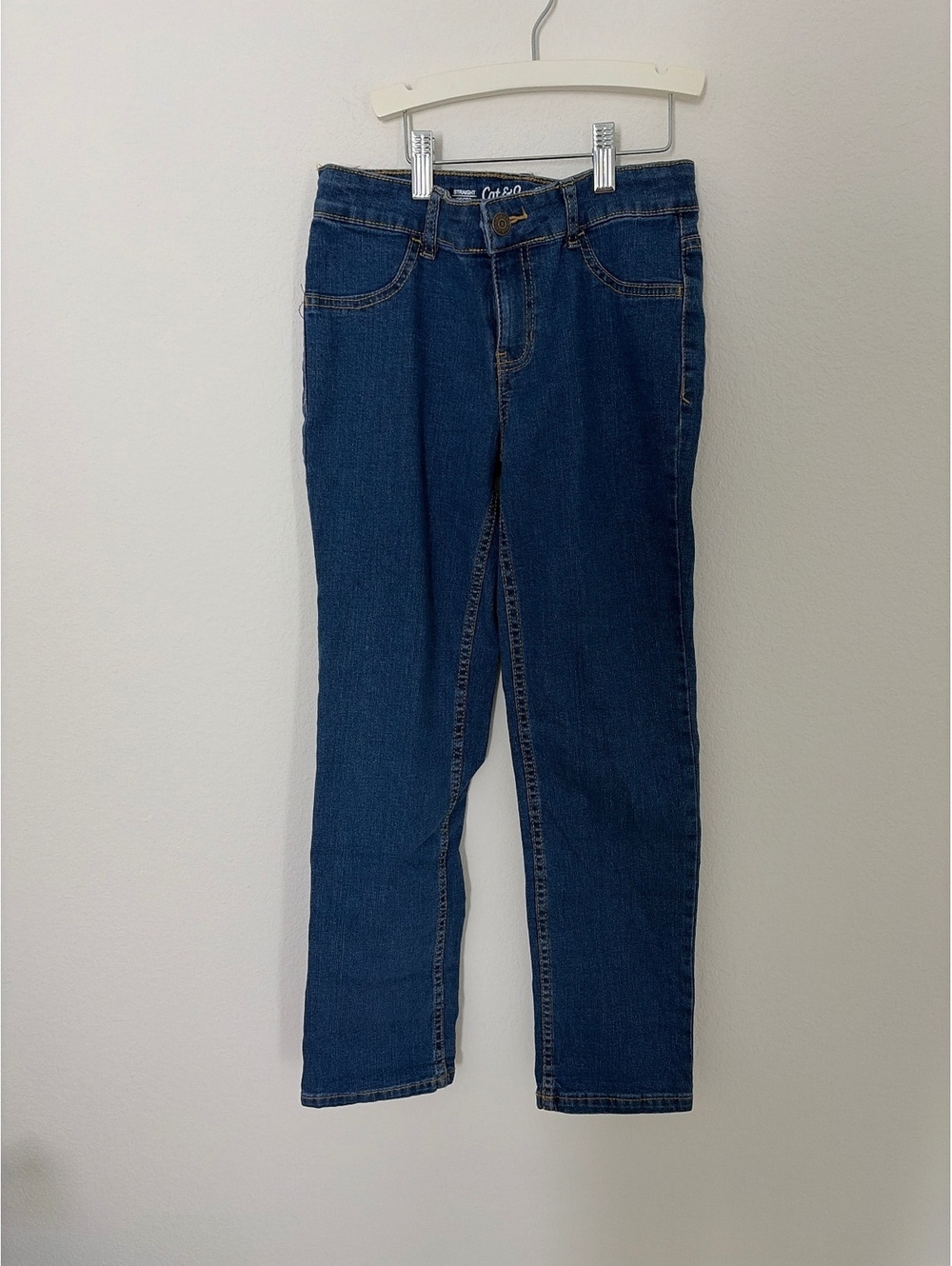 Cat & Jack Girls' Straight Leg Super Stretch Jeans Size 10